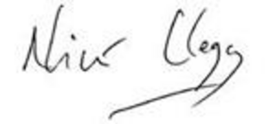 Nick Clegg signature