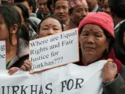 Gurkha protestor