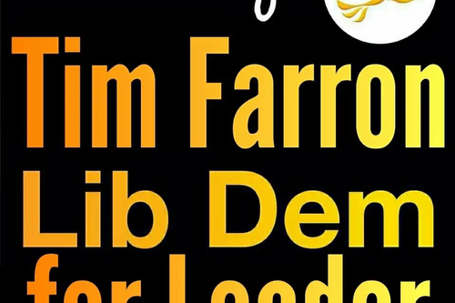 "Voting Tim Farron" graphic