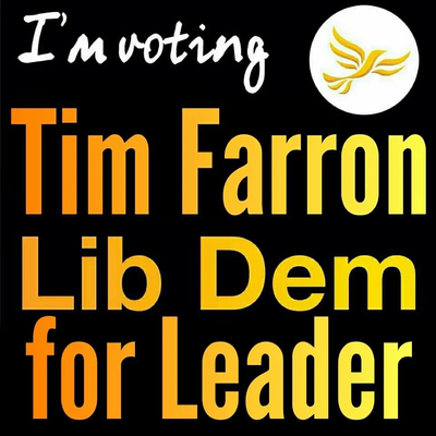 "Voting Tim Farron" graphic