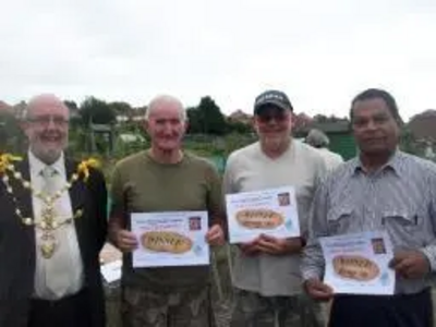 Tom McNeice with prize winners