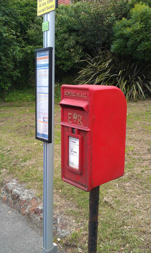 letterbox after graffiti removed