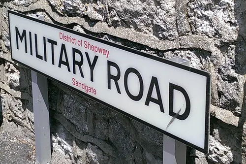 Military Road street sign