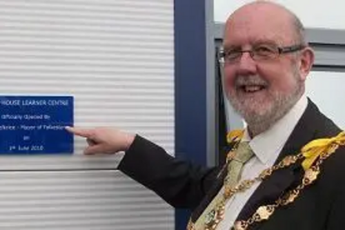 Tom McNeice and plaque