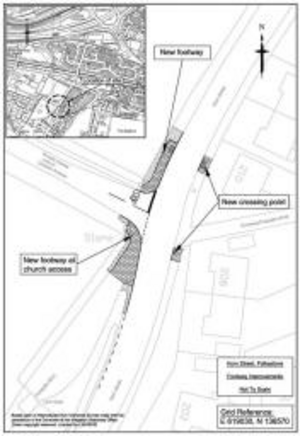 Horn Street footpath works map