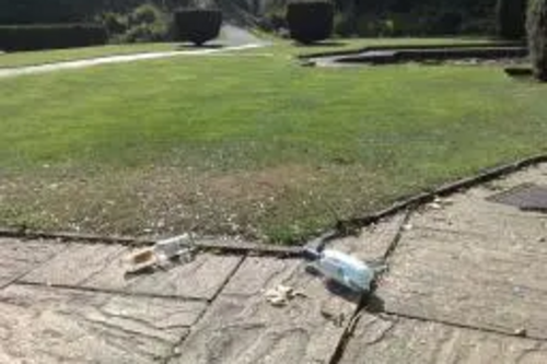 Bottles in park