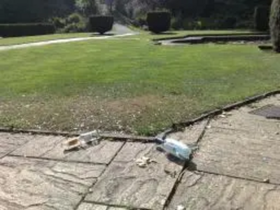 Bottles in park