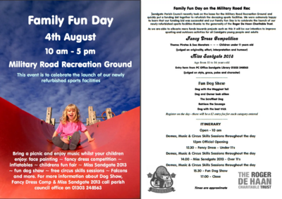 Sandgate Family Fun Day Flyer