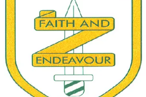 St Martin's school logo: Faith and Endeavour