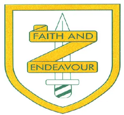 St Martin's school logo: Faith and Endeavour