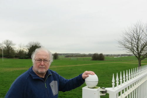 Neil Matthews at Folkestone Racecourse - part of the proposed Otterpool Park development area