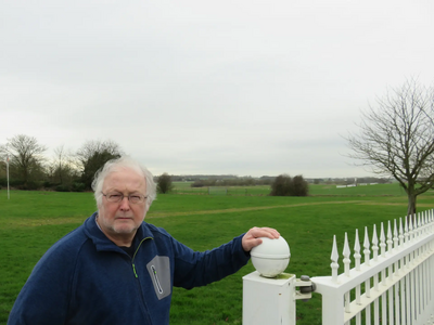 Neil Matthews at Folkestone Racecourse - part of the proposed Otterpool Park development area