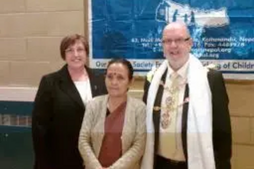 Tom and Kate McNeice with Anuradha Koirala of Maiti Nepal